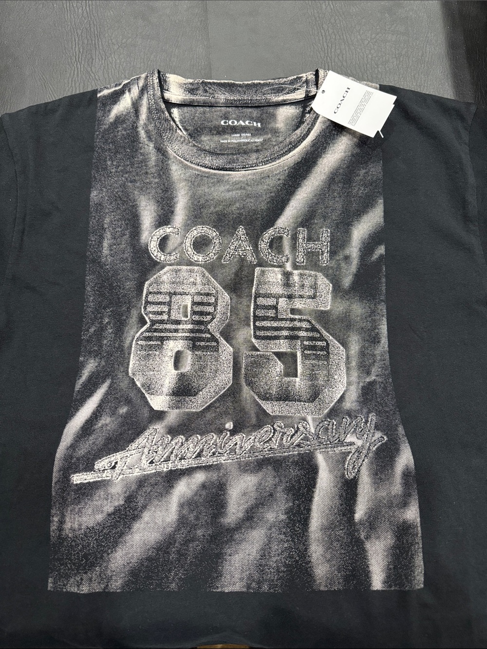 COACH Black Graphic '85 Anniversary' Tee NYFW RUNWAY EXCLUSIVE NWT